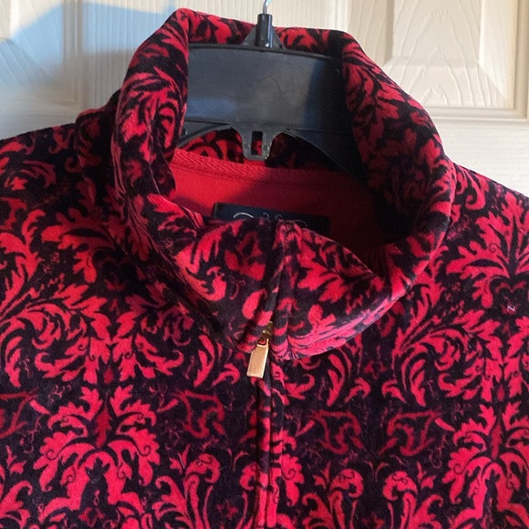 Charter Club Petite Long Sleeve Zipper Close Pockets Velour Top Meduim-Petite - Picture 10 of 14